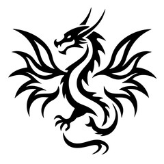 Majestic Dragon Silhouette Vector Art 
