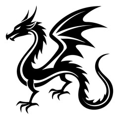 Majestic Dragon Silhouette Vector Art 