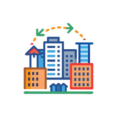 Fototapeta premium Versatile Icon for Urban Renewal Projects