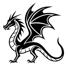 Majestic Dragon Silhouette Vector Art 