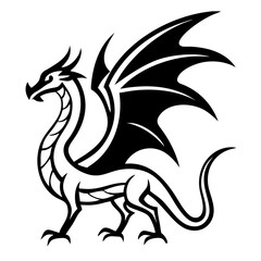 Majestic Dragon Silhouette Vector Art 