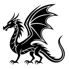 Majestic Dragon Silhouette Vector Art 