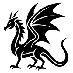 Majestic Dragon Silhouette Vector Art 