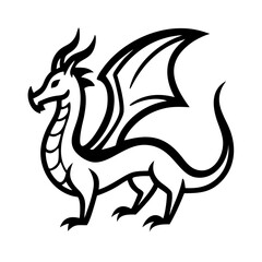 Majestic Dragon Silhouette Vector Art 