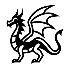 Majestic Dragon Silhouette Vector Art 