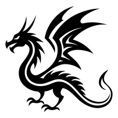 Majestic Dragon Silhouette Vector Art 