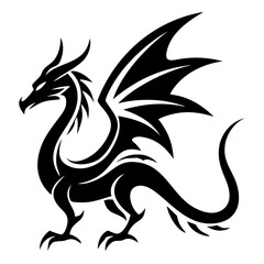 Majestic Dragon Silhouette Vector Art 