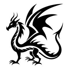 Majestic Dragon Silhouette Vector Art 