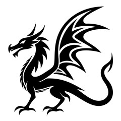 Majestic Dragon Silhouette Vector Art 