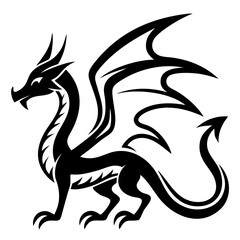 Majestic Dragon Silhouette Vector Art 