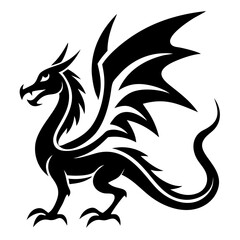 Majestic Dragon Silhouette Vector Art 