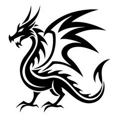 Majestic Dragon Silhouette Vector Art 