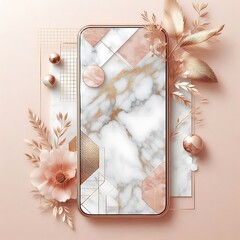 Rose Gold Geometric Wallpaper