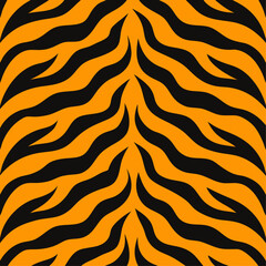 Bold Tiger-Stripe Pattern in Black and Vibrant Orange