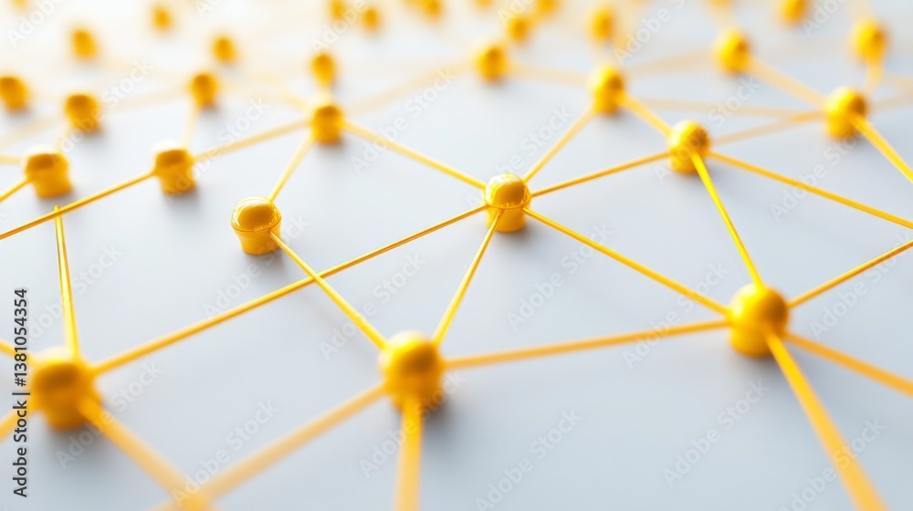 Poster dynamic network connections digital space abstract visualization modern environment close-up perspec