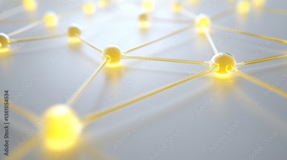 Poster connecting data points digital network abstract image modern technology close-up view innovation con
