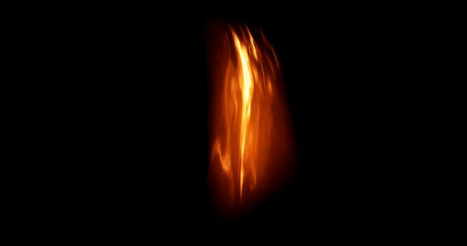 fire slash effect on black background