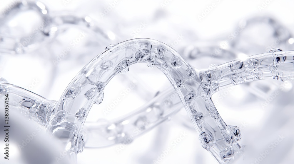 Poster intricate transparent structures abstract environment 3d render modern design close-up perspective s