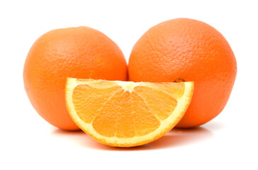 Nice fresh orange isolated on a white background