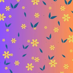seamless floral pattern, Trendy seamless chamomile, daisies ditsy pattern. Fabric design with simple flowers. Vector cute flower pattern for fabric, wallpaper, wrap paper, background or abstract 