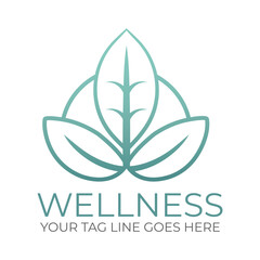 wellness logo art design