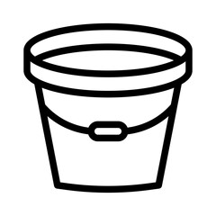 water bucket line icon