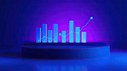 A digital display featuring financial data and performance analysis