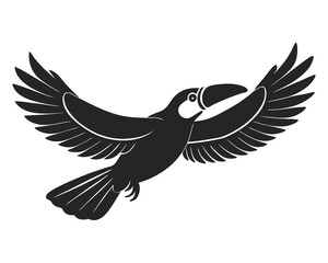 Toucan silhouette vector illustration