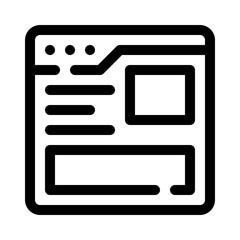 browser window line icon