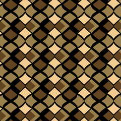 Naklejka premium Seamless Geometric Diamond Pattern in Earthy Tones for Textiles and Decor