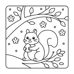 Easter, Easter Coloring Book, Easter Coloring Pages, Bold & Easy Coloring Page, Black & White Design, easter bunny coloring page, easter egg coloring page, easter collection easter Vector illustration