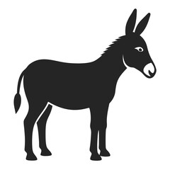 Obraz premium Donkey silhouette vector illustration