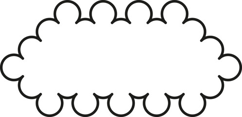 Merged circles forming an abstract cloud shape with fluid and smooth contours.