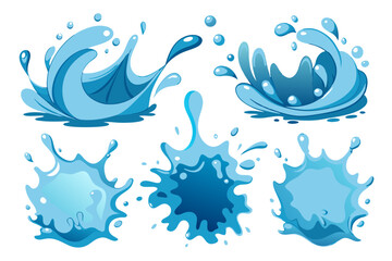 water drops vector set