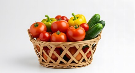 Fresh Vegetables In a Basket  &ndash; Perfect for Stock Use