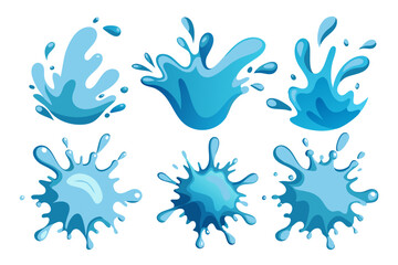 blue water splash vectors