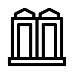 public toilet line icon