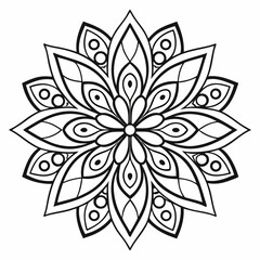 black and white flower