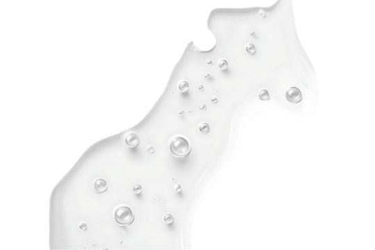 Horse Shaped Clear Gel with Bubbles on Transparent Background, PNG
