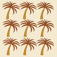 seamless pattern with palm trees