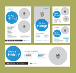 We are hiring recruitment open job vacancy design vector social media post banner template or web banner.
