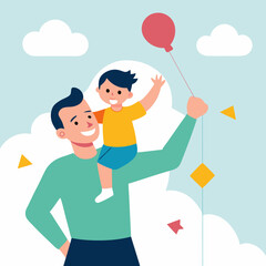 Fototapeta premium father and son