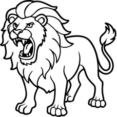Obraz premium lion vector illustration