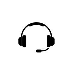 Fototapeta premium Headset Support Glyph