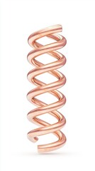 A sleek, spiraled metal hair accessory with a rose gold finish, ideal for stylish hairdos and adding a touch of elegance.