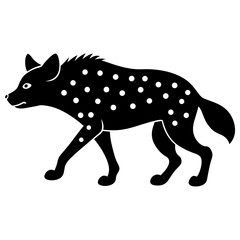 Spotted Hyena icon silhouette vector illustration