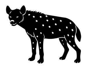 Spotted Hyena silhouette vector illustration