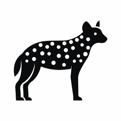 Spotted Hyena icon silhouette vector illustration