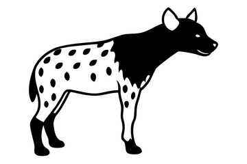 Spotted Hyena silhouette vector illustration