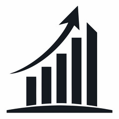 business graph with arrow